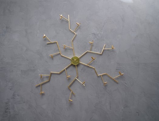 Mid-Century Murano Art Glass and Brass Chandelier / Wall Light, 1980s-UH-1143964