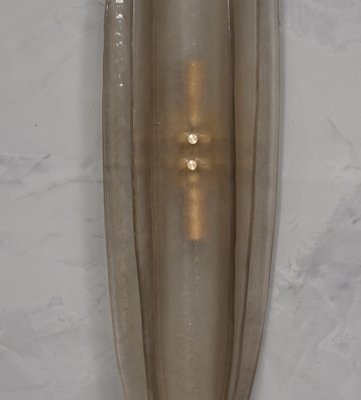 Mid-Century Murano Art Glass and Brass Smoked Color Wall Light, 1980-UH-1286741