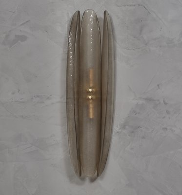 Mid-Century Murano Art Glass and Brass Smoked Color Wall Light, 1980-UH-1286741