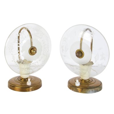 Mid-Century Murano Bedside Lamps, 1940s, Set of 2-FO-983682