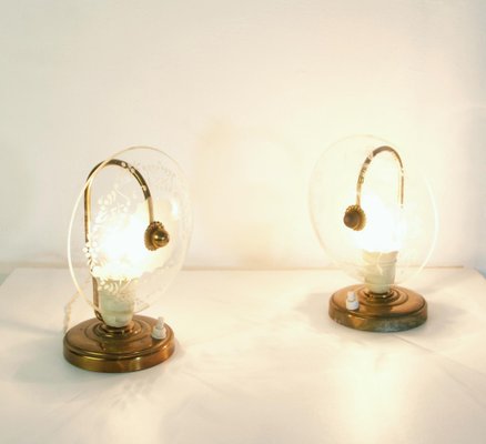 Mid-Century Murano Bedside Lamps, 1940s, Set of 2-FO-983682