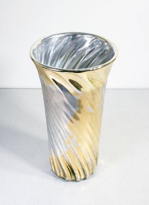 Mid-Century Murano Blown Glass Vase Silvered and Gilded, 1950s-OJE-1792756