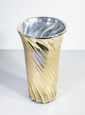 Mid-Century Murano Blown Glass Vase Silvered and Gilded, 1950s-OJE-1792756