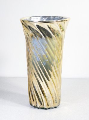 Mid-Century Murano Blown Glass Vase Silvered and Gilded, 1950s-OJE-1792756