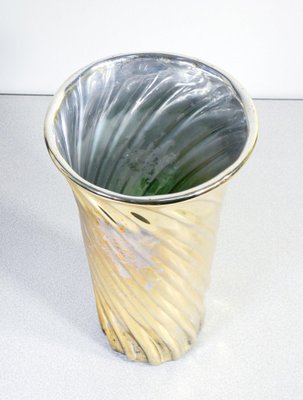 Mid-Century Murano Blown Glass Vase Silvered and Gilded, 1950s-OJE-1792756