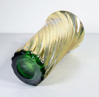 Mid-Century Murano Blown Glass Vase Silvered and Gilded, 1950s-OJE-1792756