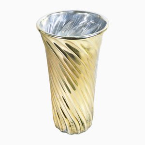 Mid-Century Murano Blown Glass Vase Silvered and Gilded, 1950s-OJE-1792756