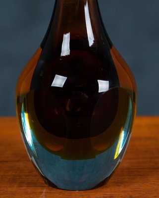 Mid-Century Murano Brown & Orange Vase-ZGQ-773314