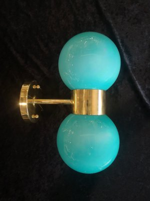 Mid-Century Murano Glass and Brass Wall Light, 1950-UH-1326291