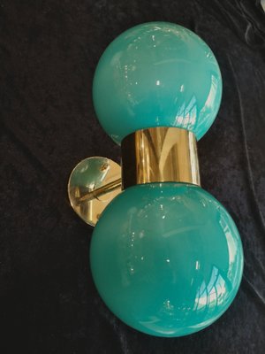 Mid-Century Murano Glass and Brass Wall Light, 1950-UH-1326291