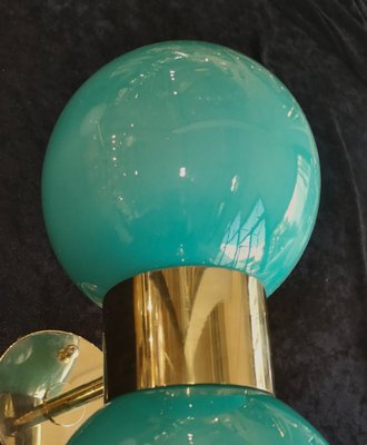 Mid-Century Murano Glass and Brass Wall Light, 1950-UH-1326291