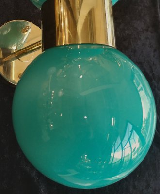 Mid-Century Murano Glass and Brass Wall Light, 1950-UH-1326291