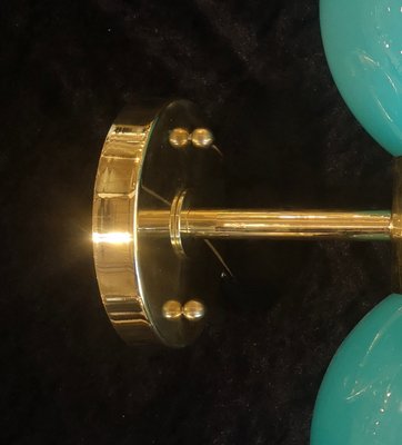 Mid-Century Murano Glass and Brass Wall Light, 1950-UH-1326291