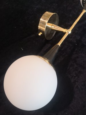 Mid-Century Murano Glass and Brass Wall Light, 1950s-UH-1326286