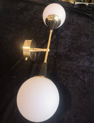 Mid-Century Murano Glass and Brass Wall Light, 1950s-UH-1326286