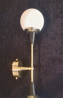 Mid-Century Murano Glass and Brass Wall Light, 1950s-UH-1326286