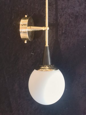 Mid-Century Murano Glass and Brass Wall Light, 1950s-UH-1326286