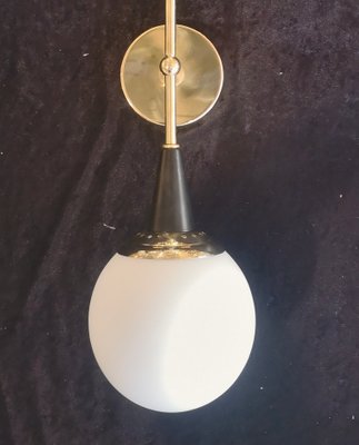 Mid-Century Murano Glass and Brass Wall Light, 1950s-UH-1326286