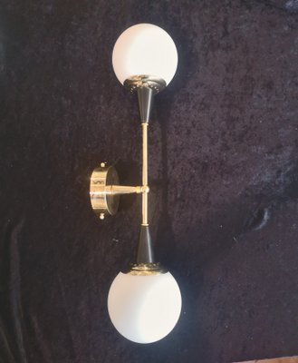 Mid-Century Murano Glass and Brass Wall Light, 1950s-UH-1326286