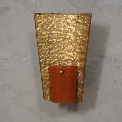 Mid-Century Murano Glass and Brass Wall Light, 1980s-UH-1417536