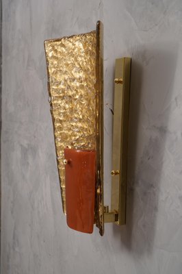 Mid-Century Murano Glass and Brass Wall Light, 1980s-UH-1417536