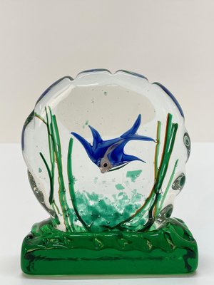 Mid-Century Murano Glass Aquarium Sculpture by Riccardo Licata for Cenedese, 1960s-JDR-1180041