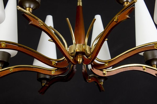 Mid-Century Murano Glass Chandelier from Stilnovo, Italy, 1958-MBH-1031694