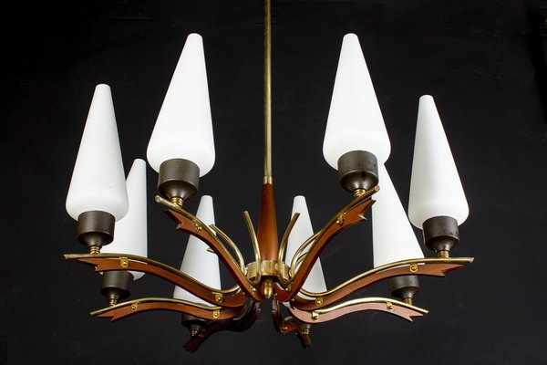 Mid-Century Murano Glass Chandelier from Stilnovo, Italy, 1958-MBH-1031694