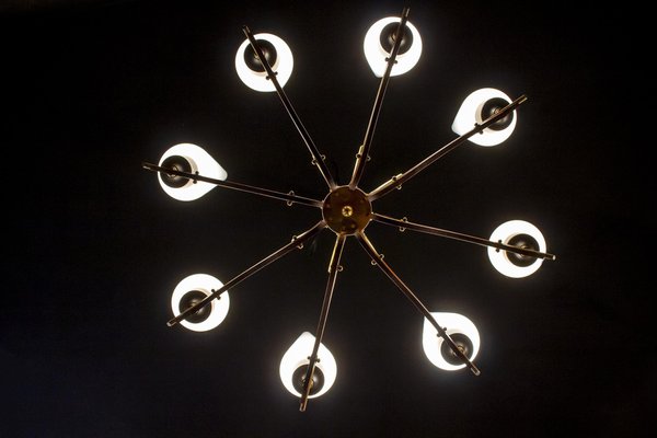 Mid-Century Murano Glass Chandelier from Stilnovo, Italy, 1958-MBH-1031694