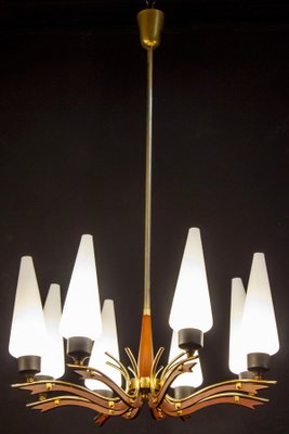 Mid-Century Murano Glass Chandelier from Stilnovo, Italy, 1958-MBH-1031694