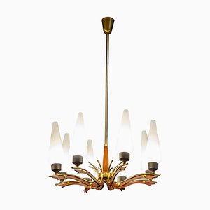 Mid-Century Murano Glass Chandelier from Stilnovo, Italy, 1958-MBH-1031694