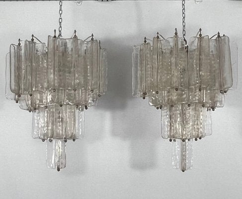 Mid-Century Murano Glass Chandeliers by Toni Zuccheri for Venini, Set of 2-OT-1254205