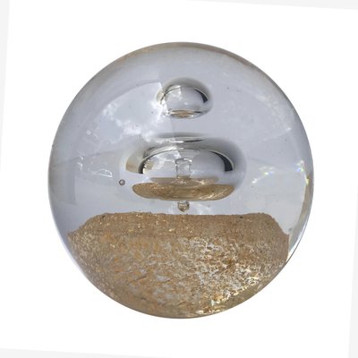 Mid-Century Murano Glass & Gold Dust Paperweight, 1970s-JDR-1126072