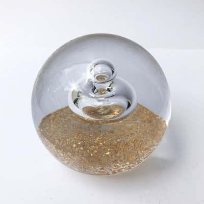 Mid-Century Murano Glass & Gold Dust Paperweight, 1970s-JDR-1126072