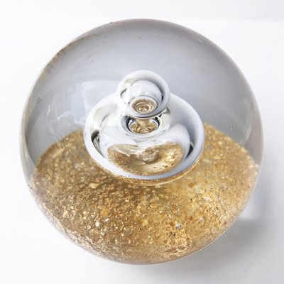 Mid-Century Murano Glass & Gold Dust Paperweight, 1970s-JDR-1126072