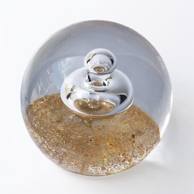 Mid-Century Murano Glass & Gold Dust Paperweight, 1970s-JDR-1126072