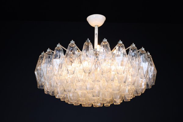 Mid-Century Murano Glass Poliedri Chandelier attributed to Carlo Scarpafor for Venini, Italy, 1960s-TRW-1797113