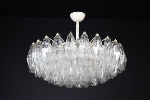 Mid-Century Murano Glass Poliedri Chandelier attributed to Carlo Scarpafor for Venini, Italy, 1960s-TRW-1797113