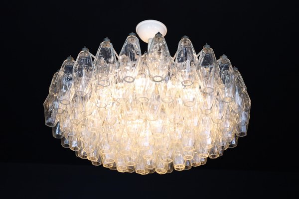 Mid-Century Murano Glass Poliedri Chandelier attributed to Carlo Scarpafor for Venini, Italy, 1960s-TRW-1797113