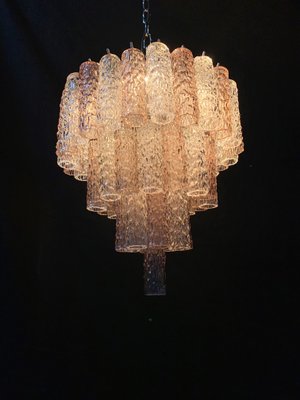 Mid-Century Murano Tube Chandelier Attributed to Venini-XQC-792015