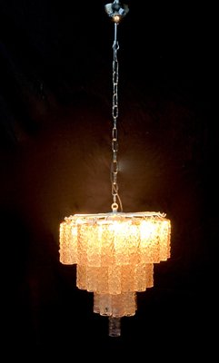 Mid-Century Murano Tube Chandelier Attributed to Venini-XQC-792015