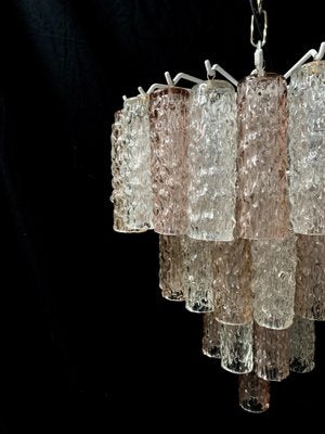 Mid-Century Murano Tube Chandelier Attributed to Venini-XQC-792015