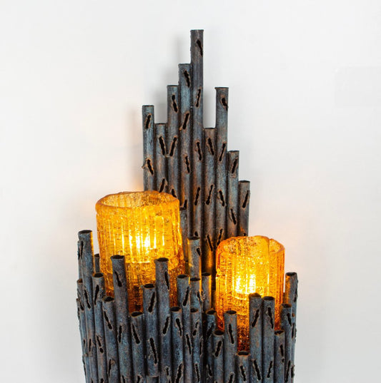 Mid-Century Murano Wall Sconces attributed to Tom Ahlstrom and Hans Ehrlich, 1960s