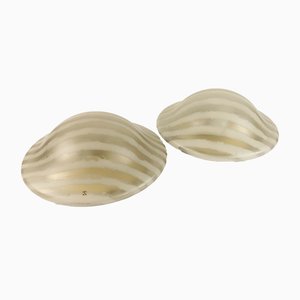 Mid-Century Mushroom Shaped Flush Mounts by Koch & Lowy for Peill & Putzler, Set of 2-FUP-659598