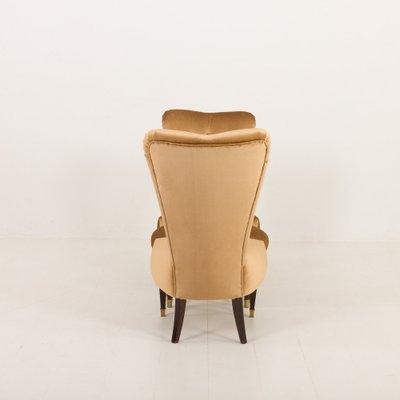 Mid-Century Neoclassical Italian Lounge Chairs in the style of Paolo Buffa, 1950s, Set of 3-UE-2036218