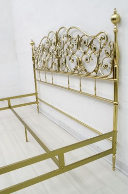 Mid-Century Neoclassical Style Italian Double Brass Daybed, 1960s-FER-729269