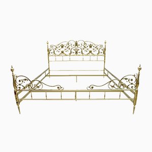 Mid-Century Neoclassical Style Italian Double Brass Daybed, 1960s-FER-729269