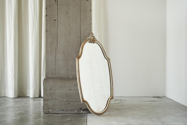 Mid-Century Neoclassical Wall Mirror in Wood, 1940s-FEW-2024204