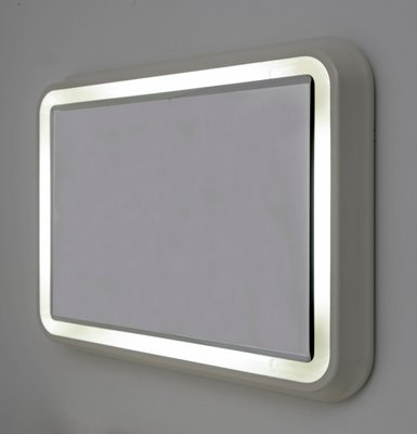 Mid-Century Neon Backlit Mirror, Italy, 1970s-FER-957220