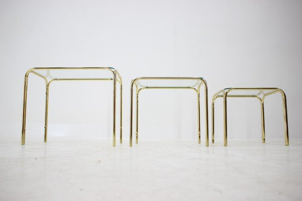 Mid-Century Nesting Tables, 1980s, Set of 3-TZ-1259864